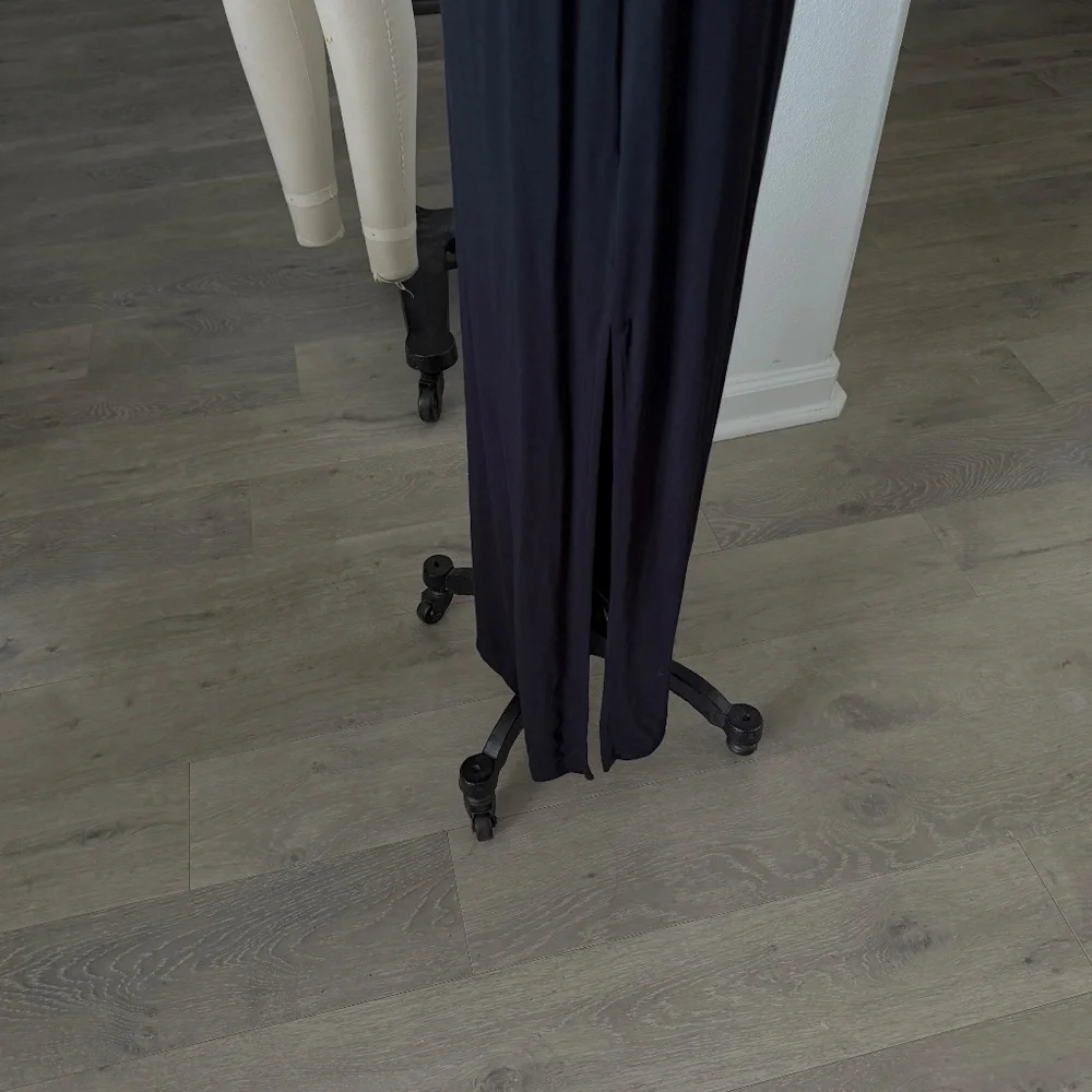 MICHAEL MICHAEL KORS Black Jersey Halter-neck Front Slit Maxi Dress Size Small‎